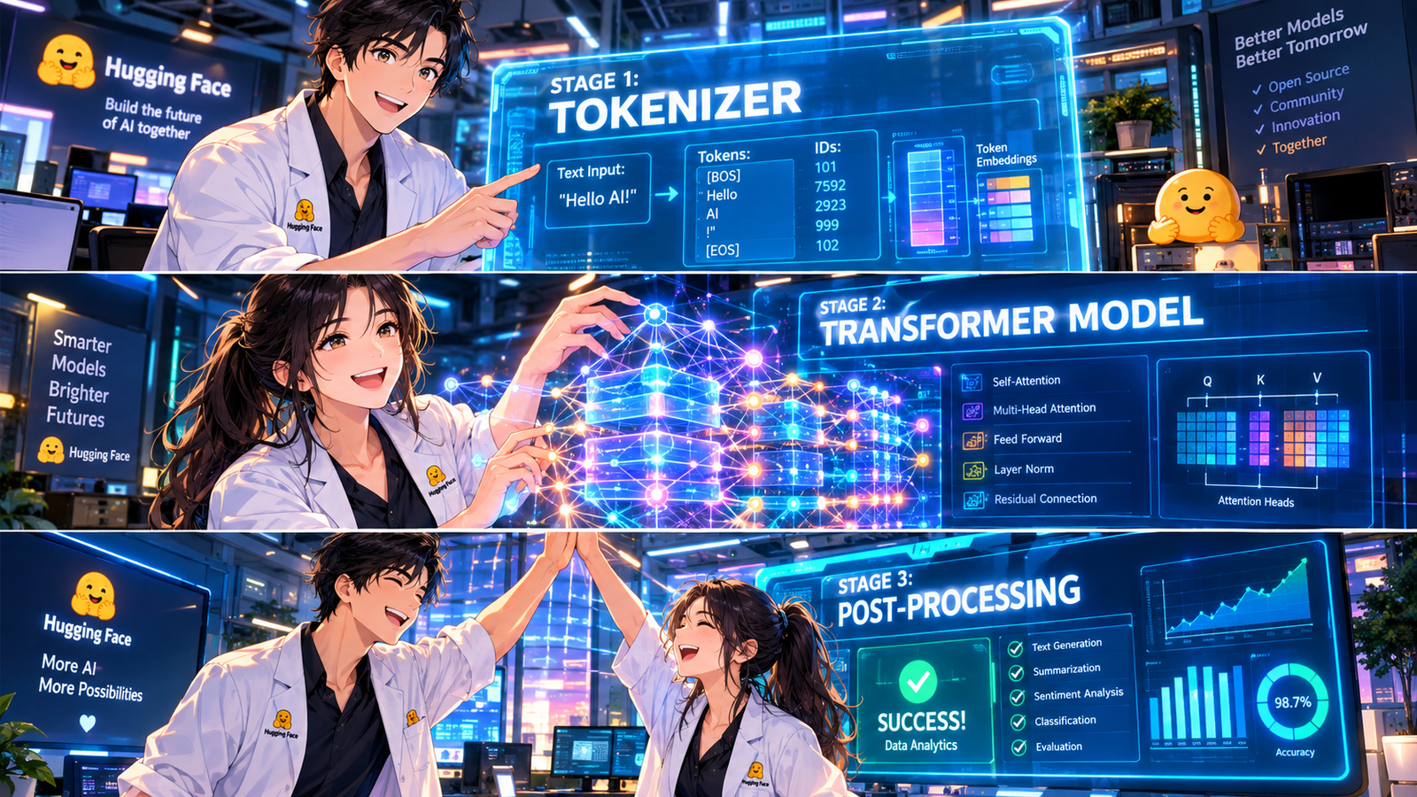 Tokenizer - Transformer Model - Post Processing 